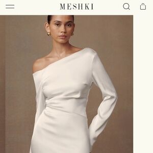Ivory Meshki Avery Long Sleeve Dress